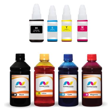 Imagem de Refil + 4 Tinta Compatível Para Canon G1110 cmyk 250ml