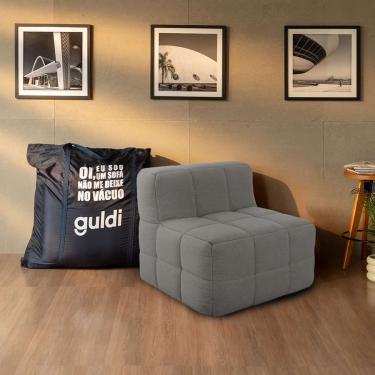 Imagem de Módulo Central Sofá Guldi Popup Linho Cinza