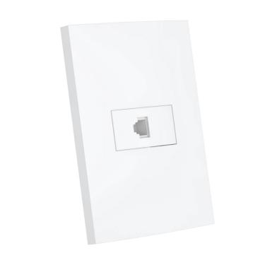 Imagem de Tomada Dubai Branca Rj45 Cat.5E Enerbras