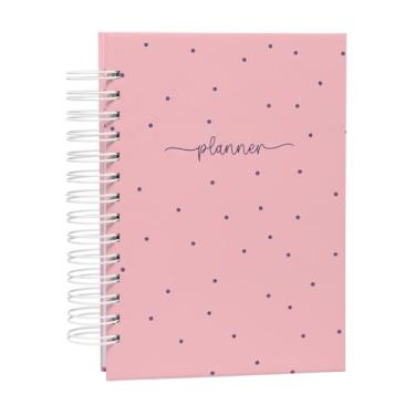 Imagem de Planner Wire-o Rosa, Mensal e Semanal, 115 Folhas, Papel 90g/m², Tamanho A5 (15,5cm x 21,5xm)