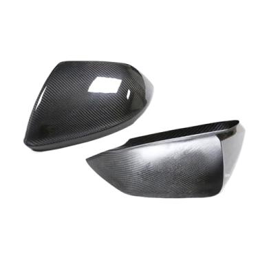 Imagem de Capa de espelho de fibra de carbono, complemento compatível com Lamborghini Urus, compatível com Q8 RSQ8 2018+, capa de visão traseira de carro, capa de reversão com assistência de faixa(Without Lane