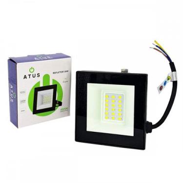 Imagem de Refletor De Led Atus 30W. 6000K. 2400Lm Ip65 Preto Bivolt - 0420, Pret