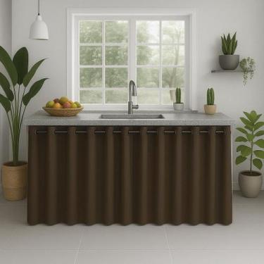 Imagem de Cortina Pia De Cozinha Em Pvc Impermeavel Envio Imediato - Feffo Corti