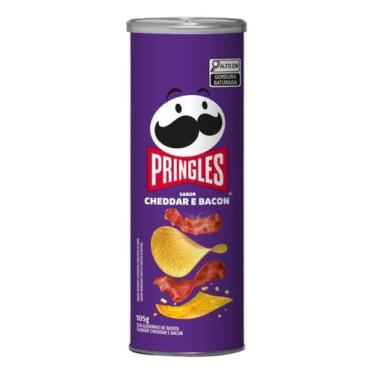 Imagem de Kit c/ 6 Batata Pringles Cheddar Bacon 105g
