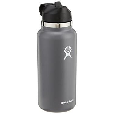 Imagem de Garrafa térmica Hydro Flask Wide Mouth, tampa com canudo, 946 ml, Stone