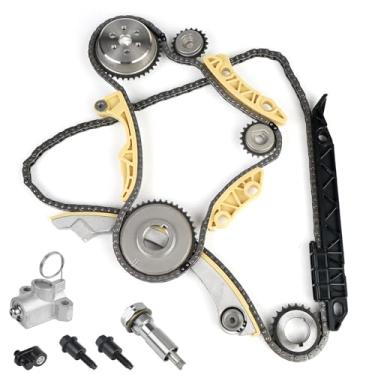 Imagem de Dexonu Kit de corrente de sincronismo guia de tensor roda dentada de eixo de manivela compatível com GMC Chevy Malibu Equinox Buick substitui 94201S 2.0L 2.2L 2.4L roda de corrente de distribuição