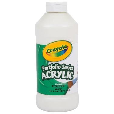 Imagem de Crayola Portfolio Series Acrylic Paint, 16-oz. Flip Top Plastic Bottle, Titanium White, Pint
