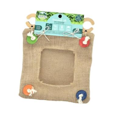 Imagem de Bothyi Alimentador de feno de saco de feno de porco de cobai com ganchos de grandes acessórios de capacidade dispensadores de alimentos pendurados para