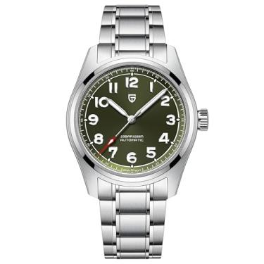 Imagem de Pagani Design Relógios masculinos japoneses NH35 Movimento Automático Mergulho Mecânico Esporte Impermeável Vidro Safira Aço Inoxidável Relógio de Pulso, 1717 verde, esportivo