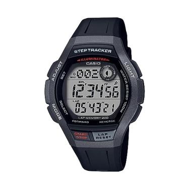 Imagem de Casio Relógio masculino WS- 2000H- 1AVCF Step Tracker mostrador digital quartzo preto/preto, Preto/preto