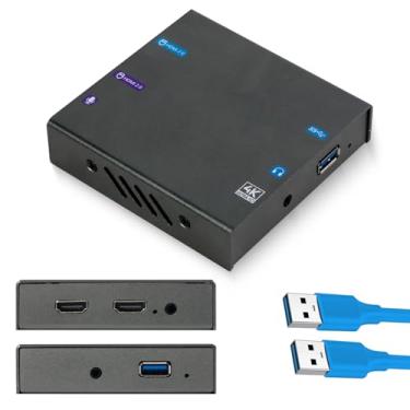 Imagem de Placa de captura HDMI 4K para streaming PS5, Xbox, Switch, PC – Dispositivo de captura de jogos USB 3.1 para OBS, Twitch, YouTube, baixa latência, RGB24 True Color, HDR Loop Out- MSP331