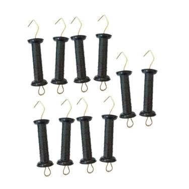 Imagem de KiBcsLic 10 peças Isolador de alça de portão de cerca elétrica incorporada na mola compacta 26.5x6cm Acessórios Substituição profissional
