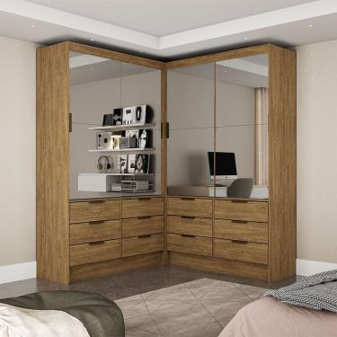 Imagem de Closet Casal Sevilha 4 Portas Premium 12 Gvts Carioca Móveis Cinamomo