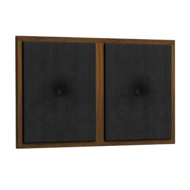 Imagem de Painel Cabeceira Box Solteiro 0,90 Madeira Suede Preto - Comprar Móvei
