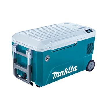 Imagem de Cooler Refrigerador e Aquecedor 50L Portátil Sem Bateria Sem Carregador CW002GZ Makita 18V/40V Max Obras Camping Outdoor e Viagens -18°C a 60°C USB Rodas Alça Telescópica 12V/24V AC