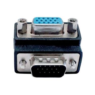 Imagem de Adaptador VGA M/F 90 Graus 15 Pinos PC Notebook EXBOM -03122
