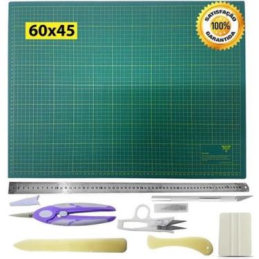 Imagem de Base Corte 60 Régua 60cm Tesouras Estilete Precisão Vincador - De Acor