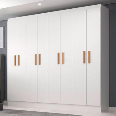 Imagem de Guarda-Roupa Casal Paris 8 Portas Branco - Evidencia Móveis