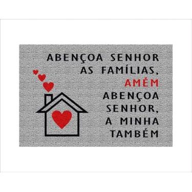 Imagem de CAPACHO ABENÇOA SENHOR AS FÁMÍLIAS AMÉM (PRATA)