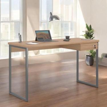 Imagem de Mesa Home Office Escrivaninha Shine 1,00 Montana com Gaveteiro - Mobil