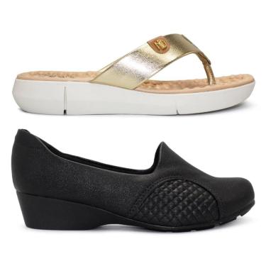 Imagem de Kit Ultaconforto Modare Sapatilha Napa Joanetes + Tamanco Napa Sense Flex