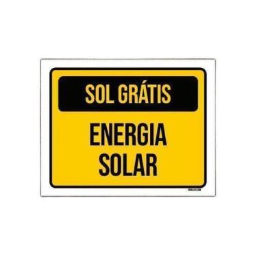 Imagem de Kit 10 Placas Sinalização - Sol Energia Solar - Sinalizo.Com