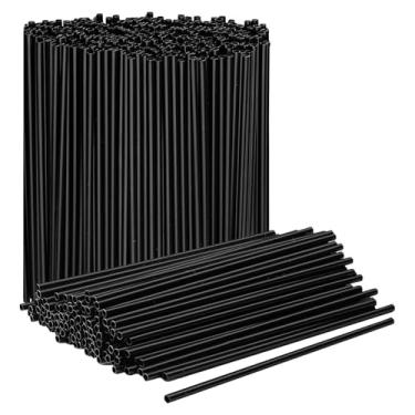 Imagem de Prestee Agitadores de café de plástico, 2000 ct, 12,7 cm - canudos de plástico, bebidas e palitos de café, palitos de coquetelaria, palitos descartáveis, canudos para coquetéis (preto)