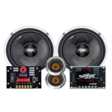 Imagem de Sky High Car Audio SHCA - 65C2P Premium Neo 2 Way 16.5 cm Conjunto de componentes 4 ohm (Neo Motors, Titanium Dome)