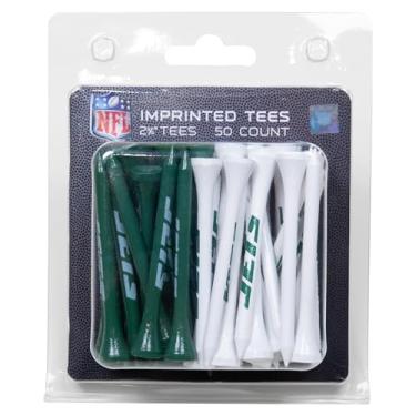 Imagem de Team Golf NFL New York Jets Pacote com 50 camisetas de golfe de 6 cm, pacote com 50, tamanho regular, várias cores de times