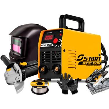 Imagem de Kit Soldador Inversora De Solda 220v Máscara, Eletrodo Mma - Start