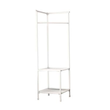 Imagem de SiaBiced Cabide de Pendurar Roupas Cabideiro Resistente Sala de Estar Bolsa Casa Suéteres Jaquetas Canto Organizador Armazenamento, Duas camadas brancas, Tamanho real