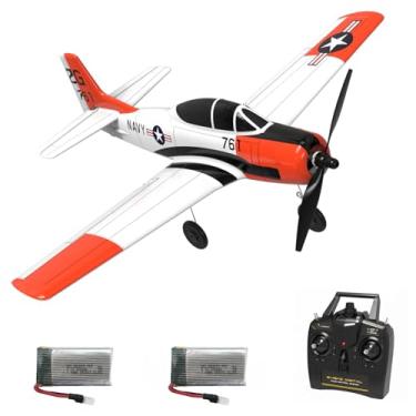 Imagem de Volantex RC Airplane 2.4Ghz 4 Channel Remote Control,with Aileron T28 Trojan Parkflyer RC Aircraft Plane,Ready to Fly with Xpilot Stabilization System,Perfect for uitable for Kids and Beginners