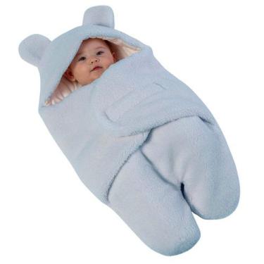 Imagem de Baby Sac Touch Texture Sortido 80x90 cm Azul Bebê Jolitex