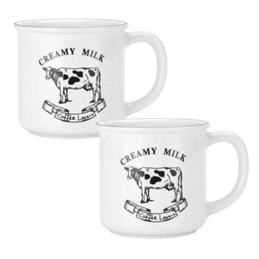 Imagem de Kit 2 Canecas Porcelana Lyor 230Ml Creamy Milk