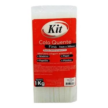 Imagem de Refil de Cola Quente em Bastão Fino 1kg - Kit - Tendtudo