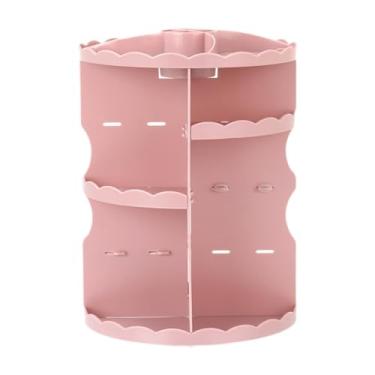 Imagem de FashionCha Organizador de Maquiagem Giratório 360, Organizador de Mesa, Organizador de Maquiagem, Organizador de Cosméticos para Meninas, Batom, Vermelho