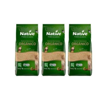 Imagem de Açúcar Orgânico Demerara Native 1kg - Kit Com 3un