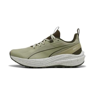 Imagem de PUMA Tênis de corrida masculino Flare Pro Trail, Dark Olive-lux Army-Desert Dust, 41