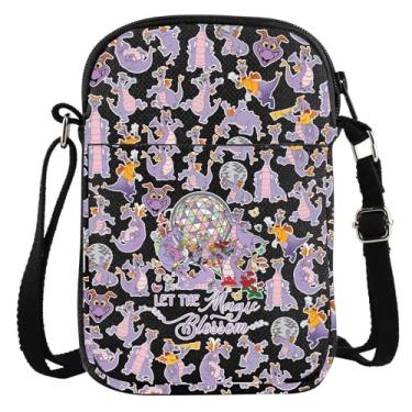 Imagem de WZMPA Bolsa tiracolo Figment Dragon Figment Fans Gift Figment Shoulder Bag Figment Merchandise, Figment Blossom Cb-bl, Bolsa tiracolo