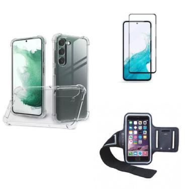 Imagem de Kit Braçadeira Samsung Galaxy A25 + Capa + Película Vidro 3D