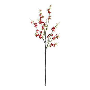 Imagem de Nearly Natural Flor de cerejeira de 96,5 cm (38") (conjunto com 6) planta vermelha artificial