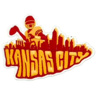 Imagem de Siam Accs Rugby Fans Kansas City inspirado em patch bordado futebol americano para costurar para roupas, mochilas, jeans, motocicleta, costurar, jaquetas personalizadas, chapéus, bolsas táticas