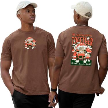 Imagem de Camiseta Algodão Basica‎ Me And The Homies Together Abstract-Unissex