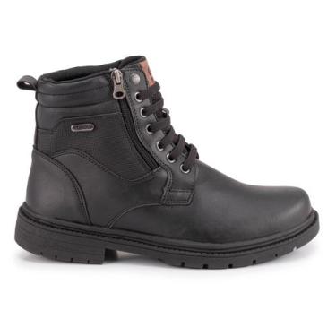 Imagem de Bota Masculina Coturno Casual em material sintético com Zíper Lateral 