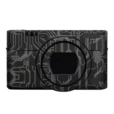 Imagem de Adesivo de corpo de câmera película protetora acessórios para Sony RX100 V RX100 IV Vinil Wrap Decalques RX100M4 RX100M5 RX100M5A (Circuit Titanium)