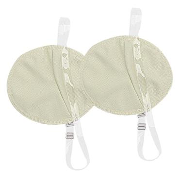 Imagem de OIIBWQ 2x Almofadas de Suor para Axilas, Absorventes de Suor Invisíveis com Alça de Ombro, Respiráveis, Laváveis, Reutilizáveis E Confortáveis, Protetor de a, Cáqui