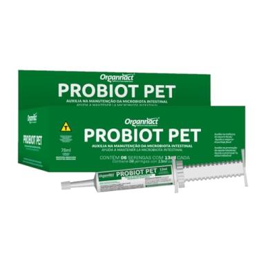 Imagem de Probiot Pet Probiótico Para Cães e Gatos Caixa C/6 Seringas De 13ml Cada - Organnact