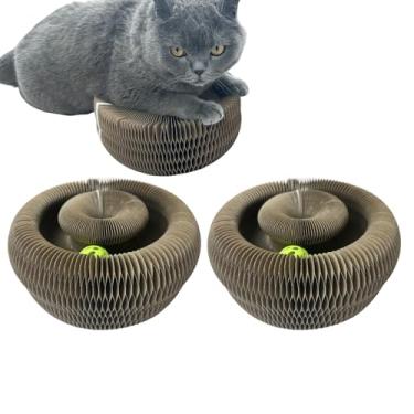 Imagem de BLIWINPT Arranhador Magic Accordion Para Gatos - Brinquedo Interativo Entediados Em Casa, Brinquedos Divertidos E Duráveis, Pacote Com 2