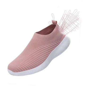Imagem de Tênis Slip-On Feminino Malha Rosa – Tamanhos 35 ao 41 – Após a Compra, Envie o Número do Seu Calçado por Mensagem