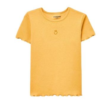 Imagem de Hering Kids Blusa Manga Curta Ribana Amarelo-Feminino